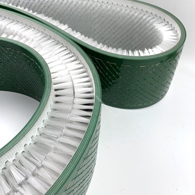 Nylon Bristle Flexible Conveyor Belt Strip Brush With Rubber Base For Cleaning