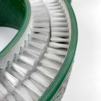 Nylon Bristle Flexible Conveyor Belt Strip Brush With Rubber Base For Cleaning