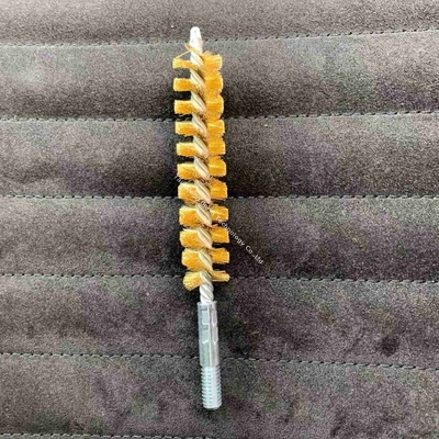 Hand Operated Tube Cleaning Brush Metal Twist Wire Brush 165mm Length With M6 Thread