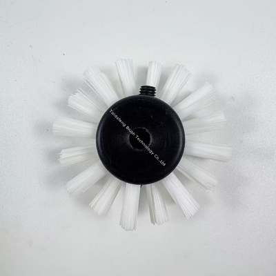50mm White Nylon Pipe Coating Brush Wheel With POM Core For Pipe Cleaning And Spraying