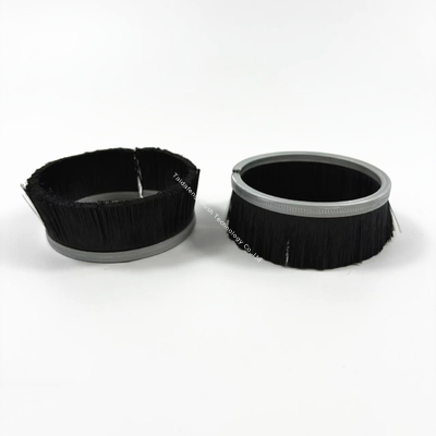 Nylon Cup Brush Steel Channel Formed Dust Collection Hood Brushes For CNC Machines