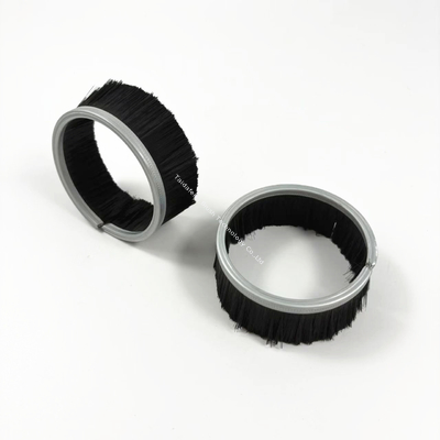Nylon Cup Brush Steel Channel Formed Dust Collection Hood Brushes For CNC Machines