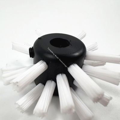 Nylon Rotary Wheel Small Roller Pipe Priming Maintenance Brush For Tube Coating