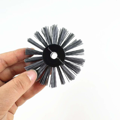 Carbon Nylon Internal Pipe Coating Cleaning Brush For Pipe Joint Flange Cleaning
