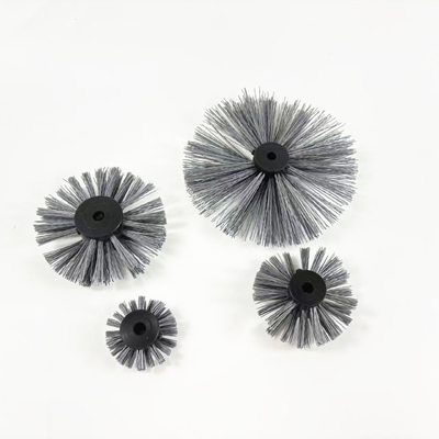 Carbon Abrasive Grit Nylon Pipe Coating Brush Sewer Cleaning Brush 12mm Large Inner Diameter