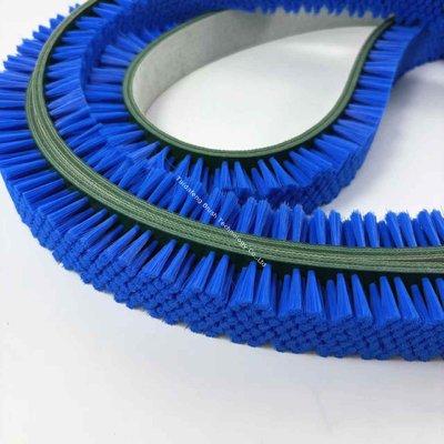 Flexible Staple Set Conveyor Belt Brush For Textile Industry Polishing And Cleaning