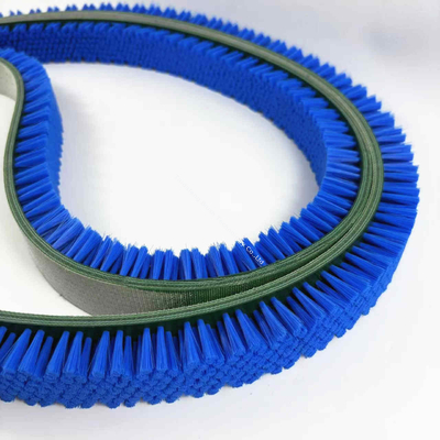 Nylon Conveyor Belt Cleaning Brush Wear Resistant With Rubber Or PVC Base