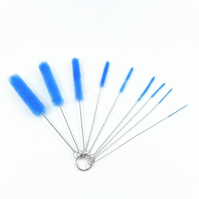 Durable Test Tube Cleaning Brush Stainless Steel Wire Nylon Bristles Brush For Lab Use
