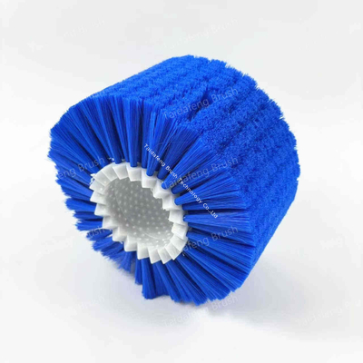 Nylon Cylinder Roller Brush Zig Zag Modular Segment Brush For Food Industry