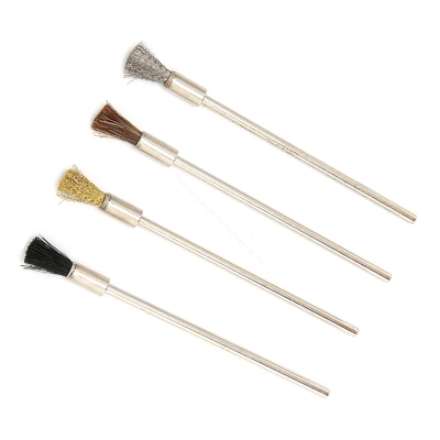 Extended Stainless Copper Wire End Brush With Shank Cleaning End Rust Paint Removal