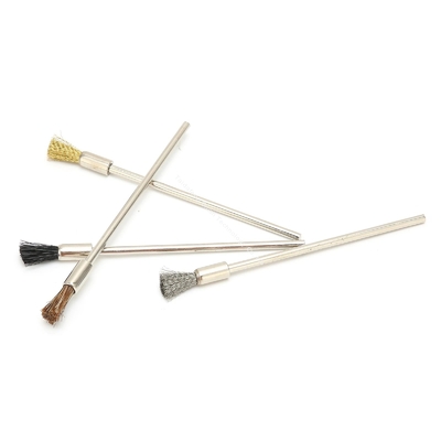 Extended Stainless Copper Wire End Brush With Shank Cleaning End Rust Paint Removal