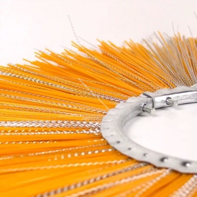 Sweeper PP Street Cleaner Brush Wafer Brush Road Sweeping Brush With Steel Flat Ring