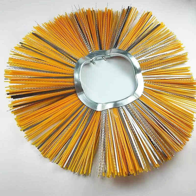 Snow Street Sweeper Brushes Wafer Ring Rotary Steel Wire Brush For Cleaning Sweeping