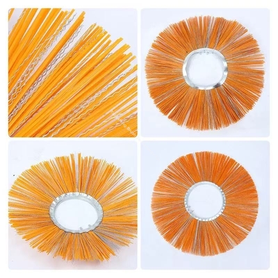 Sweeper PP Street Cleaner Brush Wafer Brush Road Sweeping Brush With Steel Flat Ring