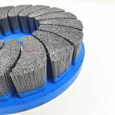 Round Composite Hub Disc Deburring Brushes Silicon Carbide Filament