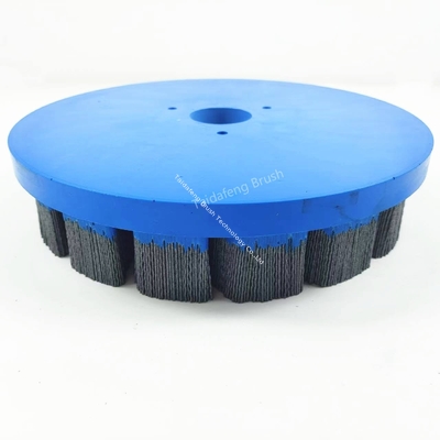 Flexible 10 Inch Dia Abrasive Nylon Hub Brush Deburring Machine ATB Turbo Cleaning Brush