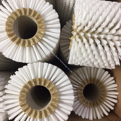 Industrial Zig Zag Cylinder Brush Quick Snap Modular Tooth Segmented Roller Brush