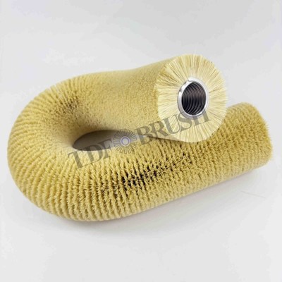Natural Sisal Tampico Fiber Spring Outward Strip Coil Spiral Roller Cleaning Brush