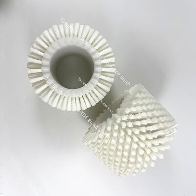 Industrial Grade Zig-Zag Modular Roller Brush with Customizable Bristles for Partial Replacement