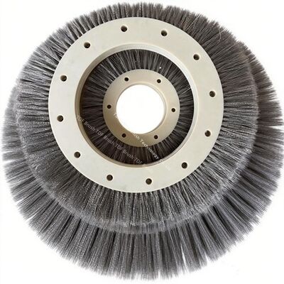 Steel Wire Brush Wheel PVC Core Edge Press For Dyeing Finishing Stenter Machine
