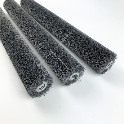 Abrasive Filament Brush Roller Gray Nylon SiC For Metal Deburring And Polishing
