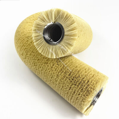 Industrial Grade Cylindrical Sisal Roller Brush with Natural Sisal Fiber and Customizable Size for Metal Polishing