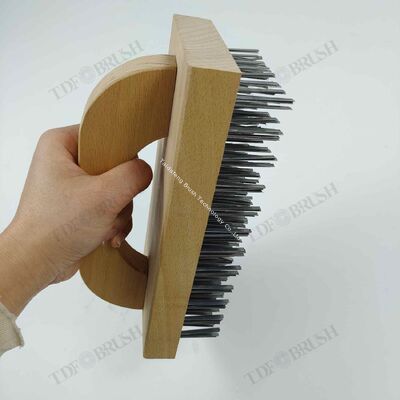 Industrial Butcher Block Brush  with Carbon Steel and Stainless Steel Bristles for Rust Removal