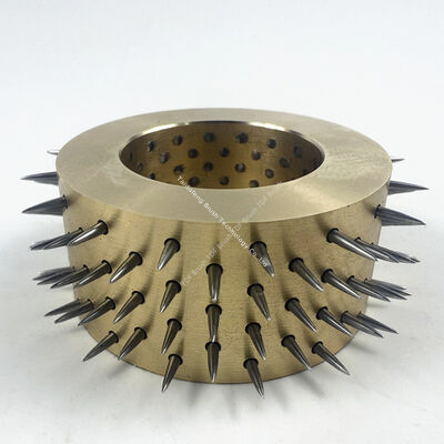 Brass Body Pin Roller with Hardened Steel Pins for Customizable Industrial Perforation