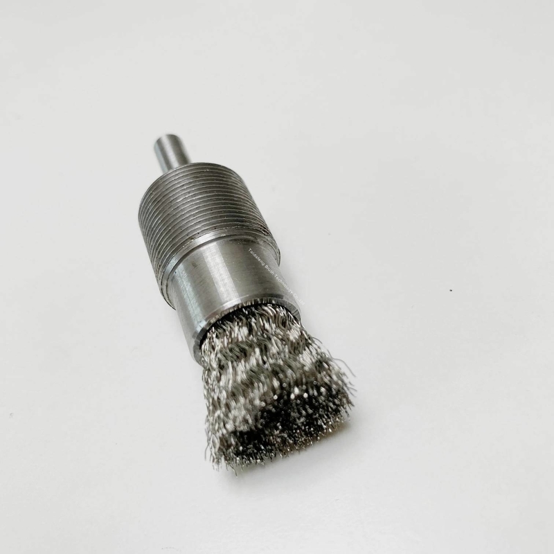28mm Diameter Knotted Wire End Brush Rotary Steel Wire Brush For Paint Removal