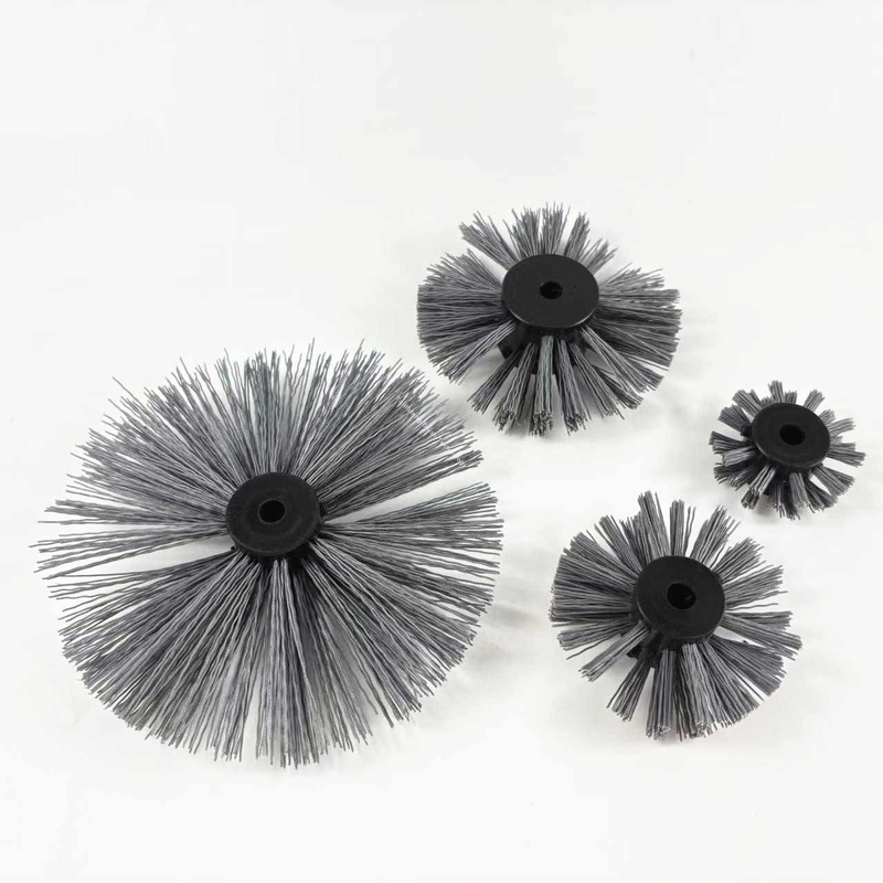 Pom Core Carbon Abrasive Nylon Pipe Coating Cleaning Brush For Plumbing Cleaning And Maintenance