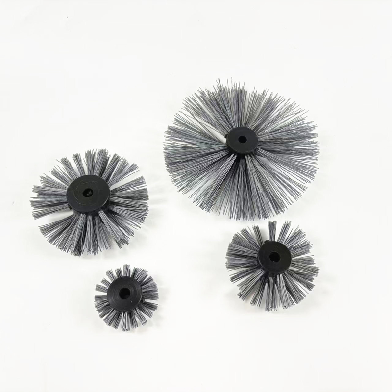 Carbon Abrasive Grit Nylon Pipe Coating Brush Sewer Cleaning Brush 12mm Large Inner Diameter