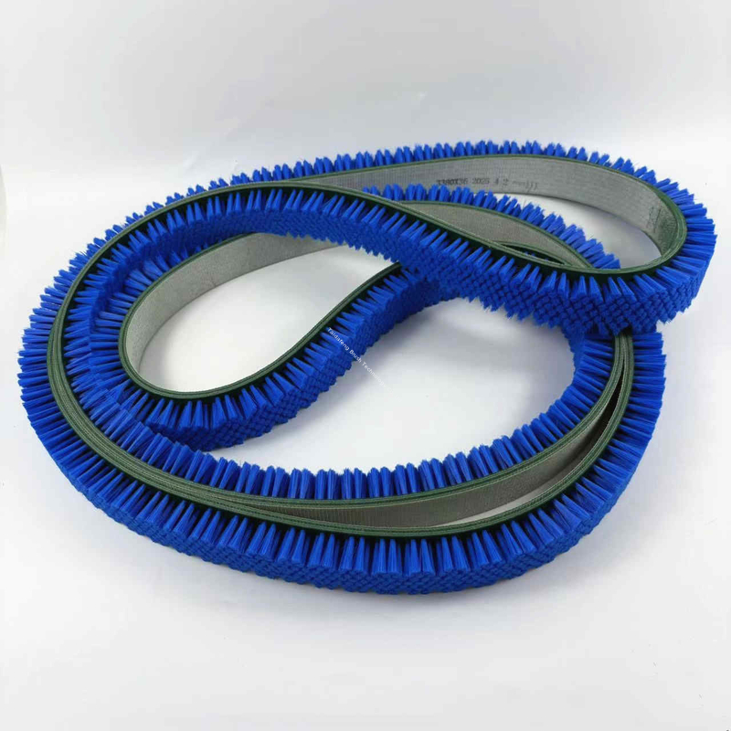 Flexible Staple Set Conveyor Belt Brush For Textile Industry Polishing And Cleaning