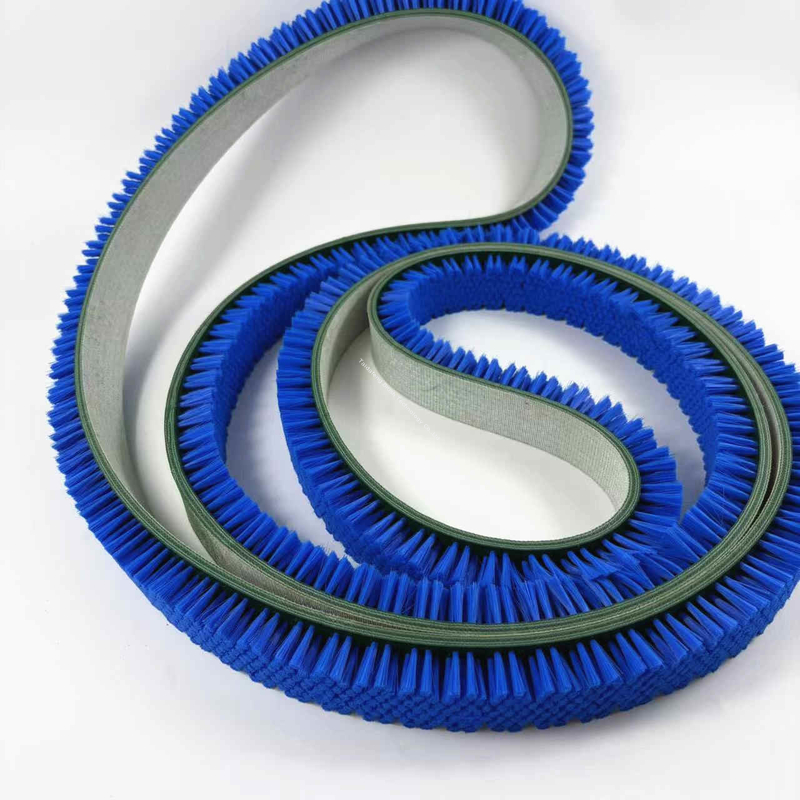 Fryer Conveyors Belt Brush Oil Resistant Nylon Rubber Belt Cleaning Brush Strip
