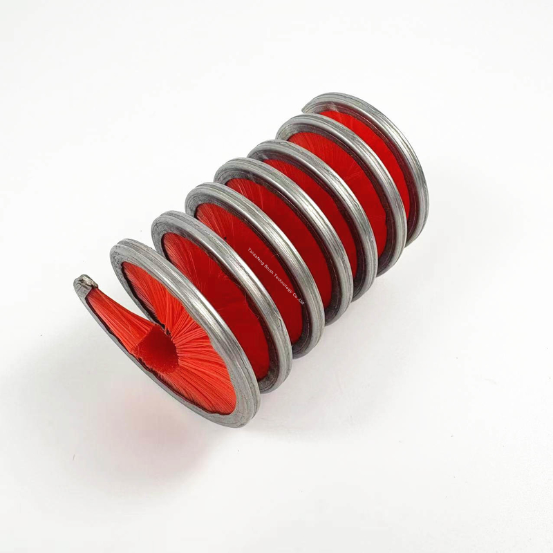 Inner Winding Helical Brush Spiral Spring Coil For Residue Wiping Cleaning