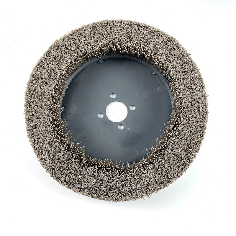 Abrasive Aluminum Oxide Nylon Disc Brush For Polishing Deburring Grinding