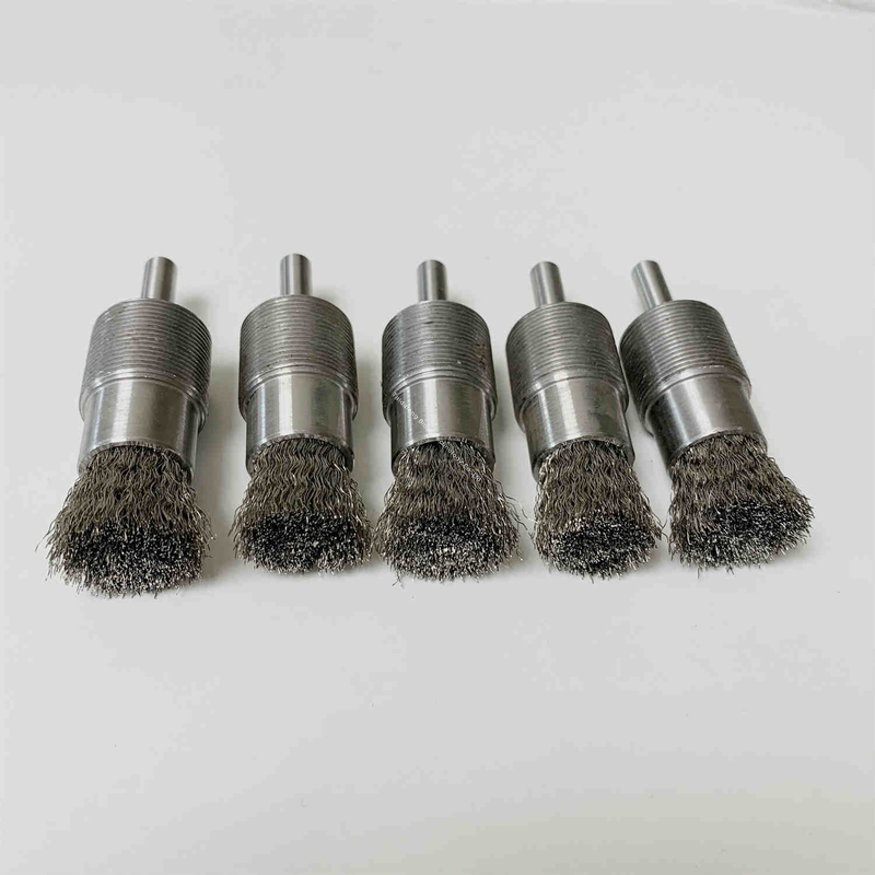 Heavy Duty Stainless Steel Crimped Wire End Brush For Polishing And Deburring