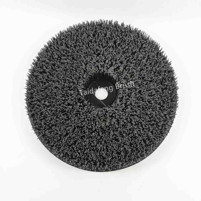 High Density Abrasive Nylon Round Disc Brush Polishing And Deburring Wire Brush
