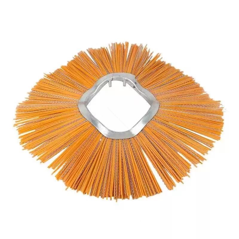 Wafer Bobcat Sweeper Brush Replacement PP Bristle Steel Ring Sweeper Broom Brushes