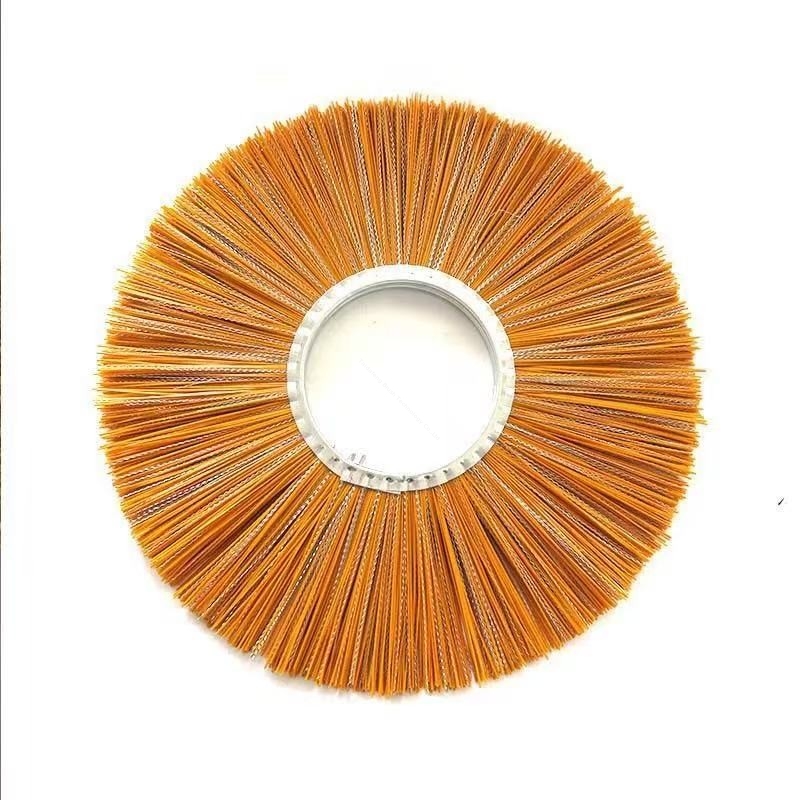 Sweeper PP Street Cleaner Brush Wafer Brush Road Sweeping Brush With Steel Flat Ring