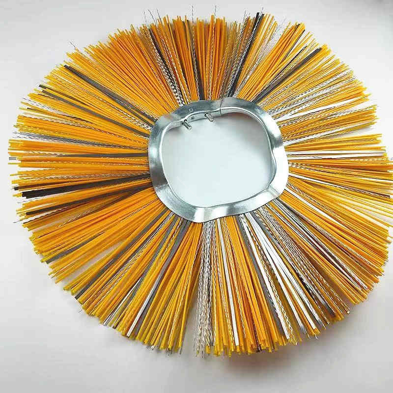 Snow Street Sweeper Brushes Wafer Ring Rotary Steel Wire Brush For Cleaning Sweeping