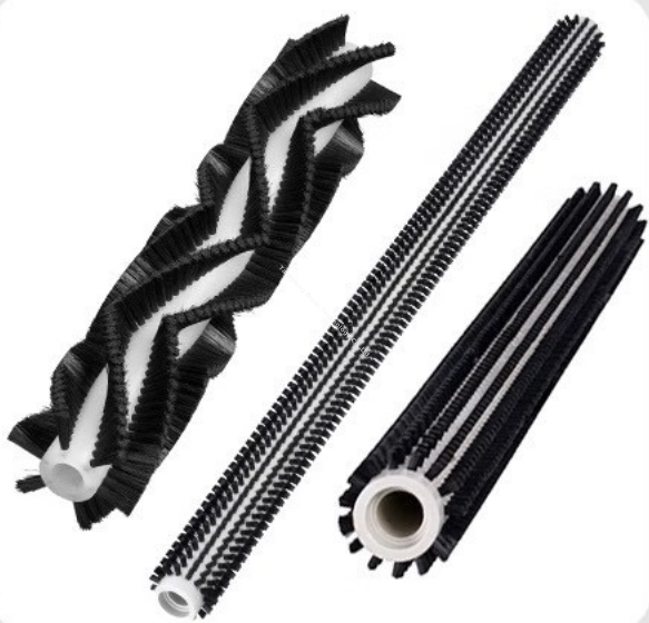 Efficient Rotating Spiral Cylinder Roller Solar Panel Cleaning Brush with Nylon Bristles