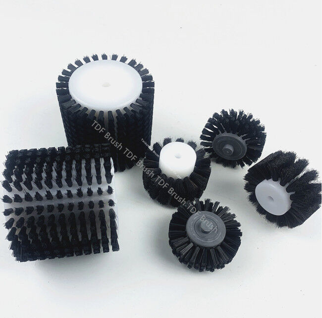 Industrial Brush Wheel & Roller Nylon Bristle Plastic Core Deburring Cleaning Tool
