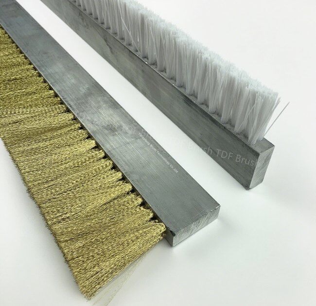 Brush Strip Aluminum Base Brass Bristle Industrial Grade For Deburring Polishing