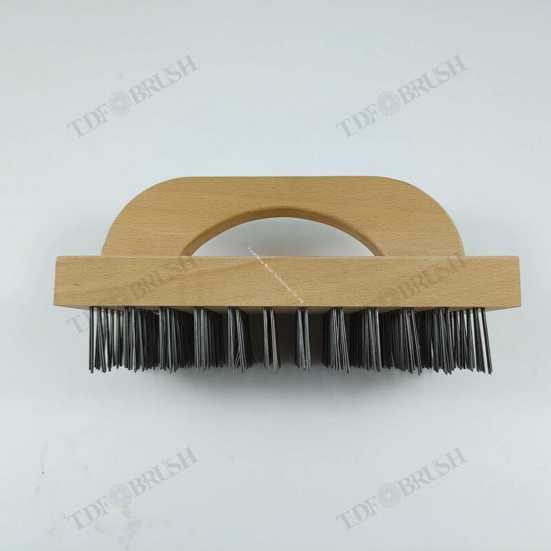 Industrial Butcher Block Brush  with Carbon Steel and Stainless Steel Bristles for Rust Removal