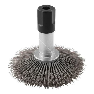 Cepillo de afilado flexible con forma redonda para desbarbado de discos de cubo