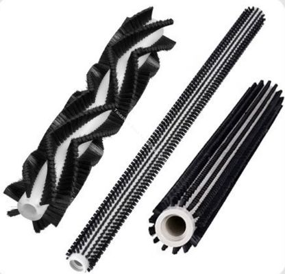 Efficient Rotating Spiral Cylinder Roller Solar Panel Cleaning Brush with Nylon Bristles
