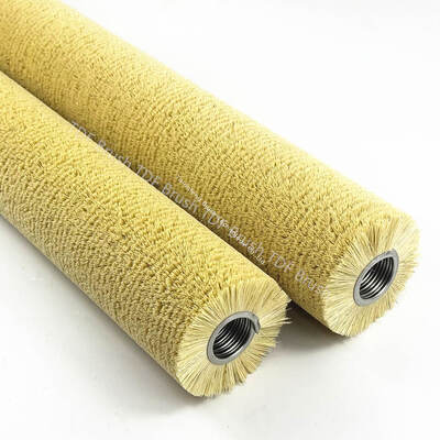 Cepillo de rodillo de sisal cilíndrico de grado industrial con fibra de sisal natural y tamaño personalizable para pulido de metales
